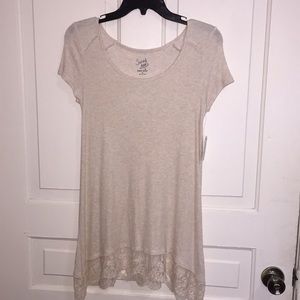 Heather oatmeal shirt